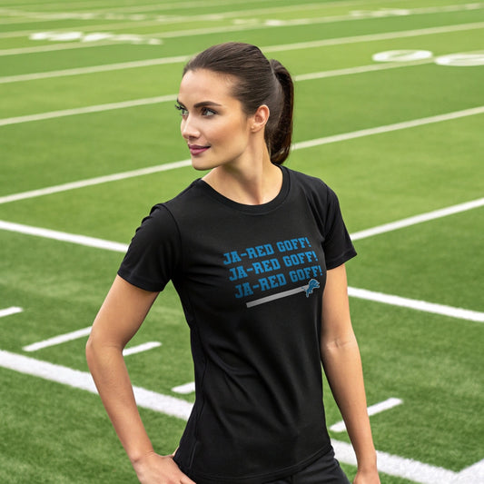 JA-RED GOFF | Detroit Lions Chant | Custom Design | Women’s Short Sleeve T-Shirt